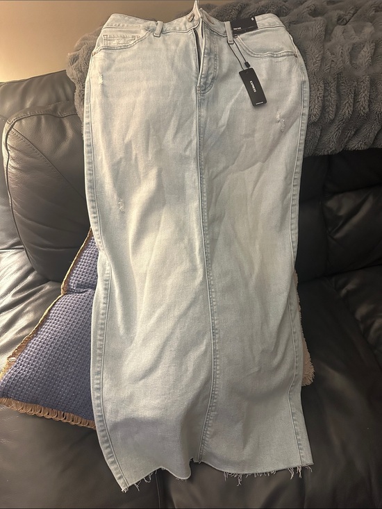 Express Dresses & Skirts - Express Light Blue Wide-Leg Denim Skirt